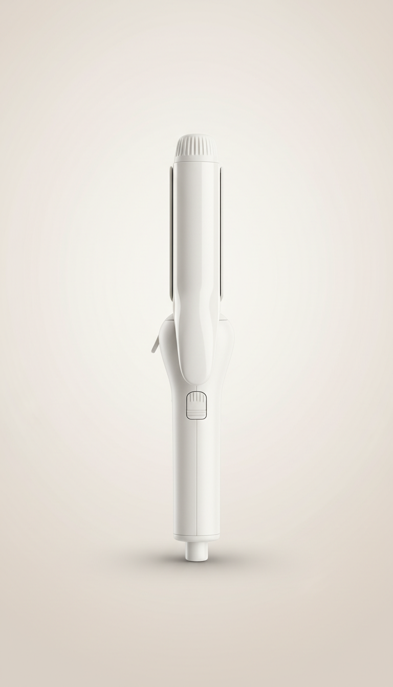 Modelador de cachos compacto branco perolado