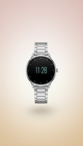 Smartwatch feminino prata polida